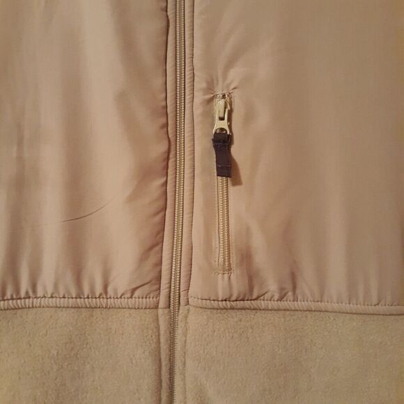 Men’s Chaps Fleece Jacket Size XL/TG Full Zip Tan Drawstring Waist LNC - Picture 4 of 12